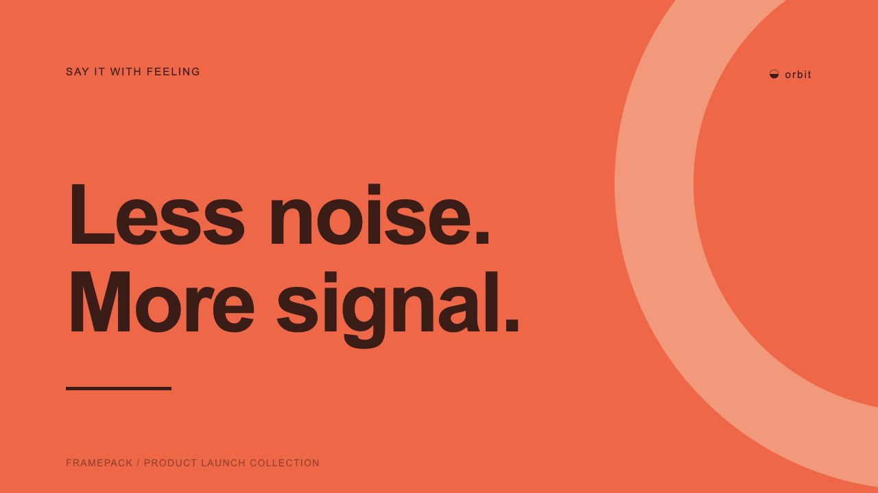 Kinetic type — Less noise. More signal.